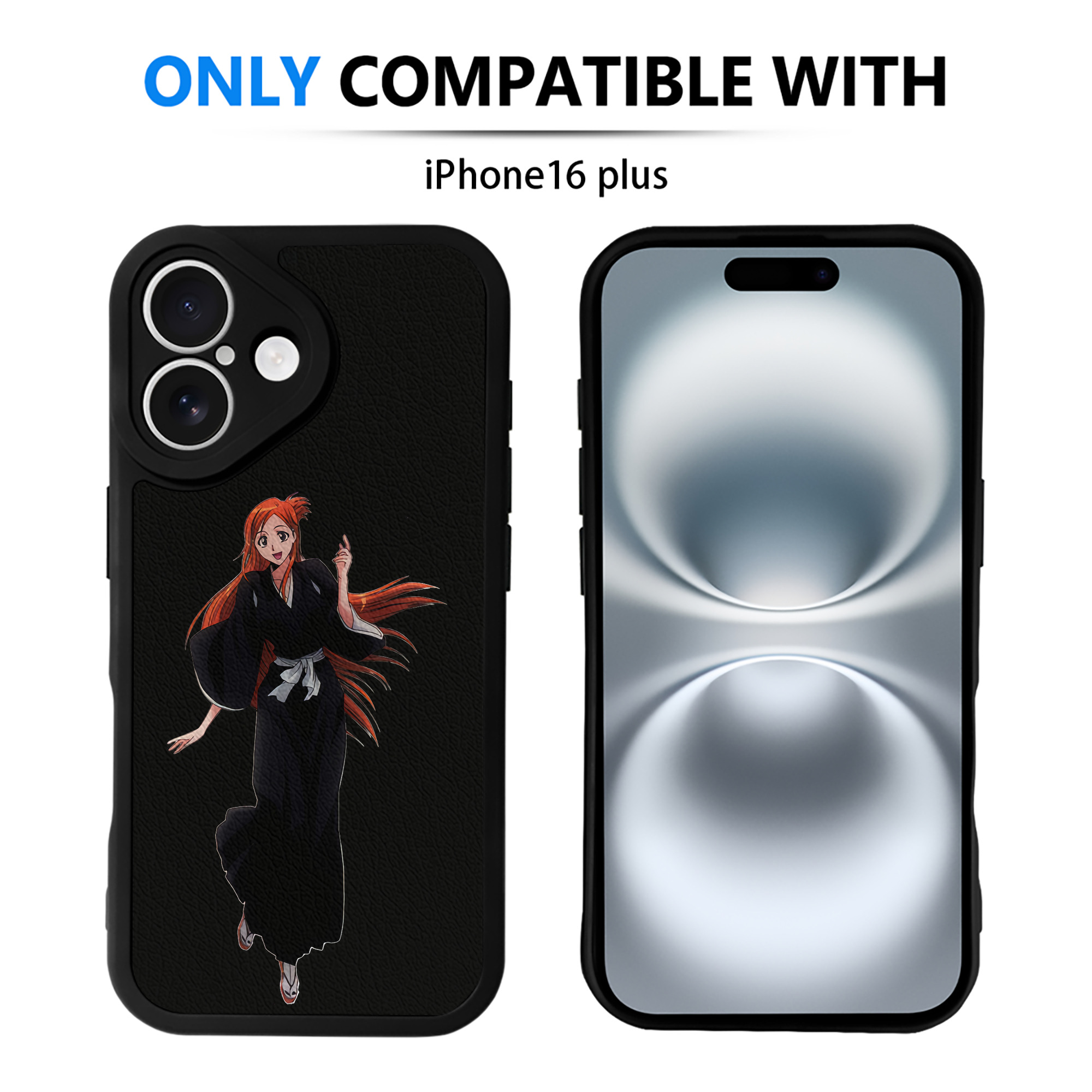 （画像用） ブリーチ 井上織姫（いのうえおりひめ） BLEACH Inoue Orihime 【iPhone 16シリーズ対応】シリコンスマホケース（レザー調） 材質：シリコン